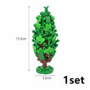 City Tree Green Bush Garden MOC Flower Grass for Lego Building Blocks Sets DIY