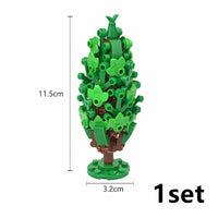 City Tree Green Bush Garden MOC Flower Grass for Lego Building Blocks Sets DIY