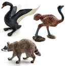 1pc Ostrich Meerkat Okapi Swan Crocodile Animal Miniature Art Toy Figure Doll