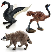 1pc Ostrich Meerkat Okapi Swan Crocodile Animal Miniature Art Toy Figure Doll