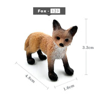 1pc Simulation Mini Fox Pig Porket Farm Animal Miniature Art Toy Figure Doll