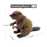 1pc Badger Wolverine Anteater Beaver Animal Miniature Art Toy Figure Doll DIY