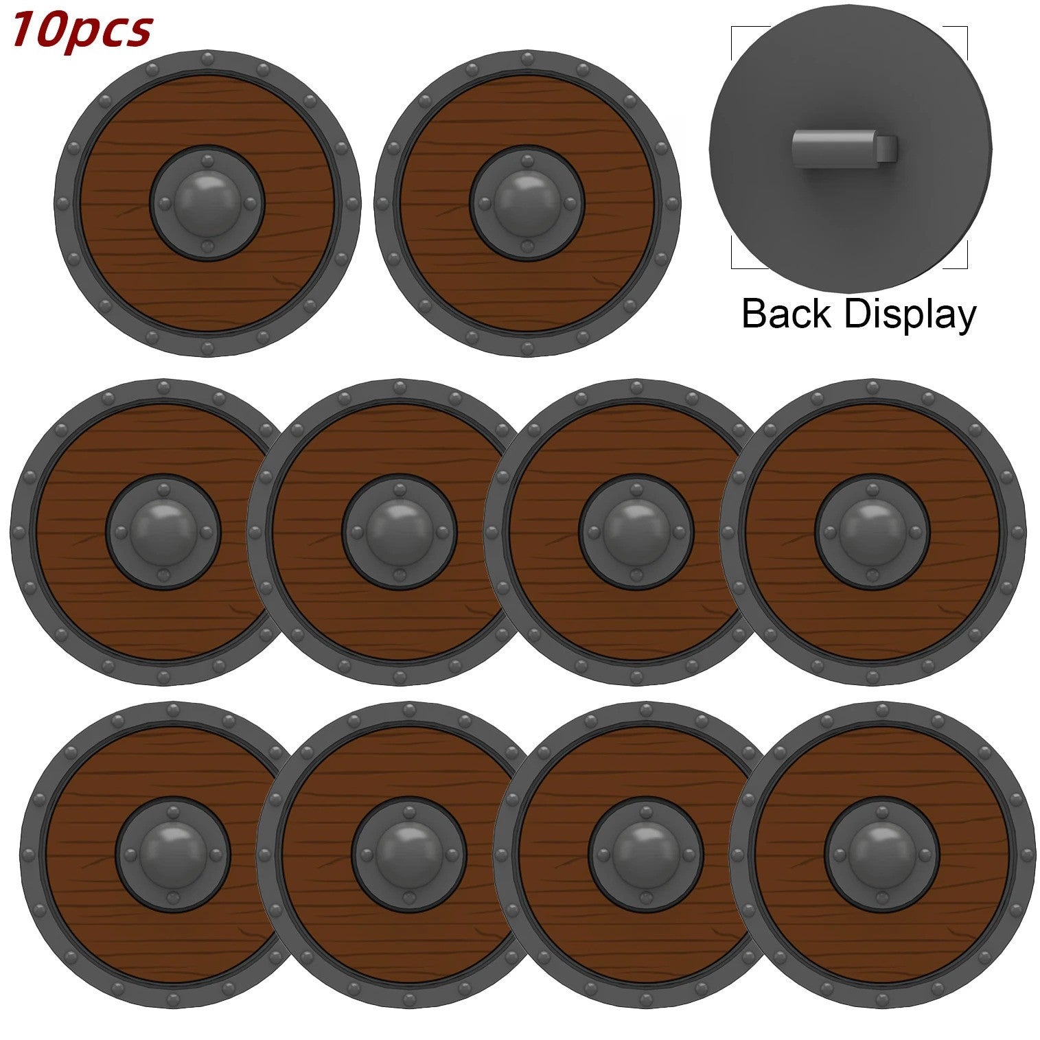 Medieval Military Knights Shields Middle Age For LEGO Building Blocks Brick Toy