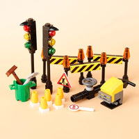 MOC City Food Stall Call Box Street Trolley for Lego Sets Building Blocks Set