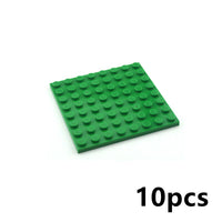 Building Blocks Dots base plates & Pillars DIY - 8x8 10pcs - 8 Colors