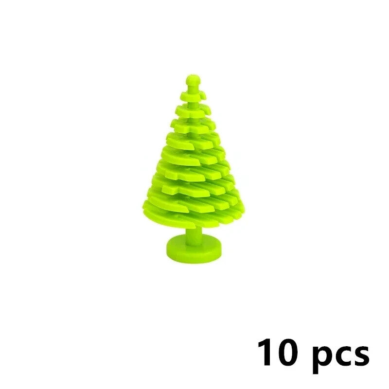 City Tree Green Bush Garden MOC Flower Grass for Lego Building Blocks Sets DIY