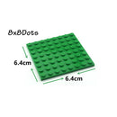 Building Blocks Dots base plates & Pillars DIY - 8x8 10pcs - 8 Colors