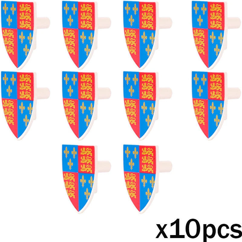 Medieval Military Army Soldier Shield Helmet For LEGO Building Blocks Brick Toy