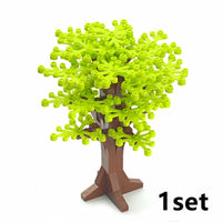 City Tree Green Bush Garden MOC Flower Grass for Lego Building Blocks Sets DIY
