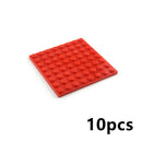 Building Blocks Dots base plates & Pillars DIY - 8x8 10pcs - 8 Colors