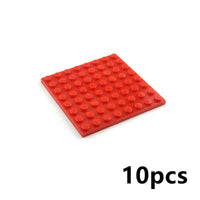 Building Blocks Dots base plates & Pillars DIY - 8x8 10pcs - 8 Colors