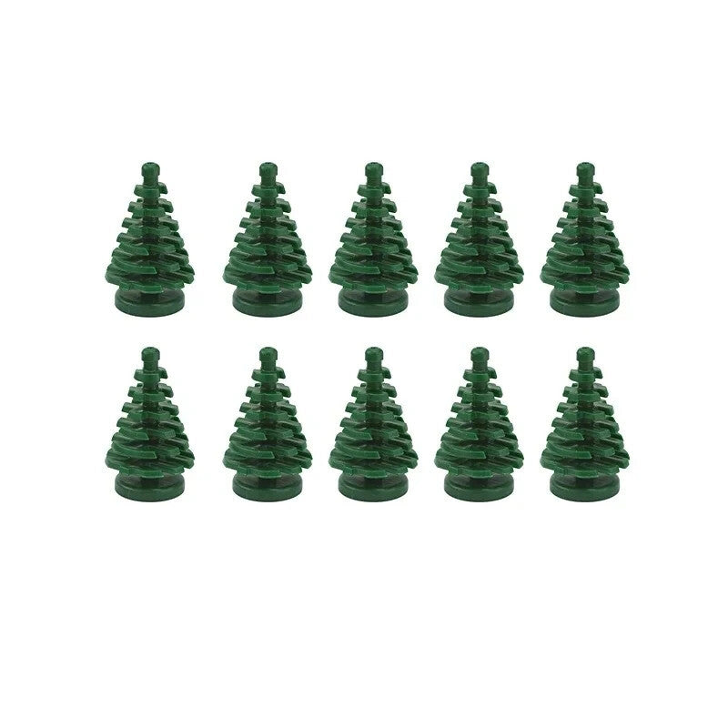 City Tree Green Bush Garden MOC Flower Grass for Lego Building Blocks Sets DIY