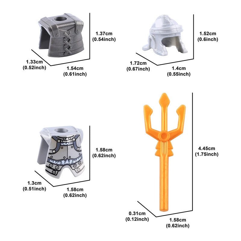 Medieval Military Knights Wolf Shield Armor For LEGO Building Blocks Brick Toy