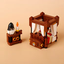 MOC Notice Board Bonfire Stove Medieval Town Street For LEGO Building Blocks Set