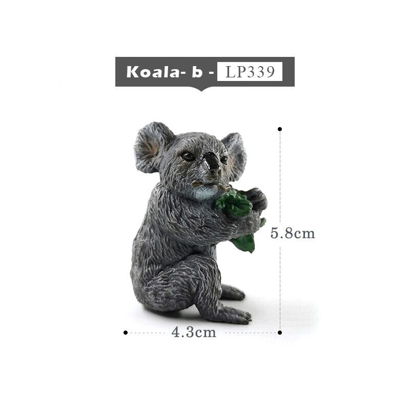 1pc Wolf Deer Leopard Alpaca Koala Antelope Animal Miniature Art Toy Figure Doll
