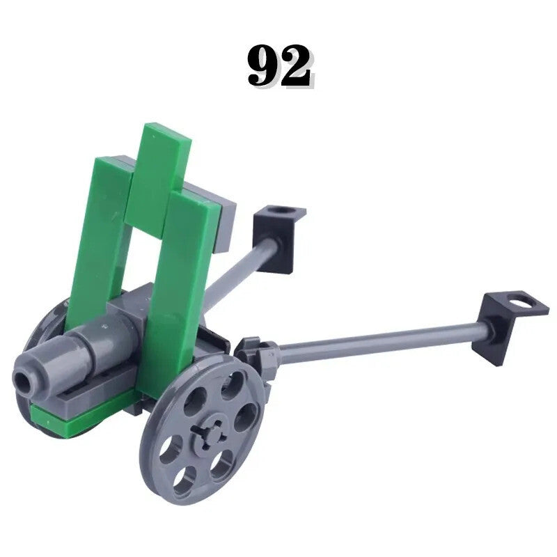 Military Weapon WW2 Green Gas Mask German Army Soldiers Building Blocks Toy DIY
