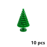 City Tree Green Bush Garden MOC Flower Grass for Lego Building Blocks Sets DIY