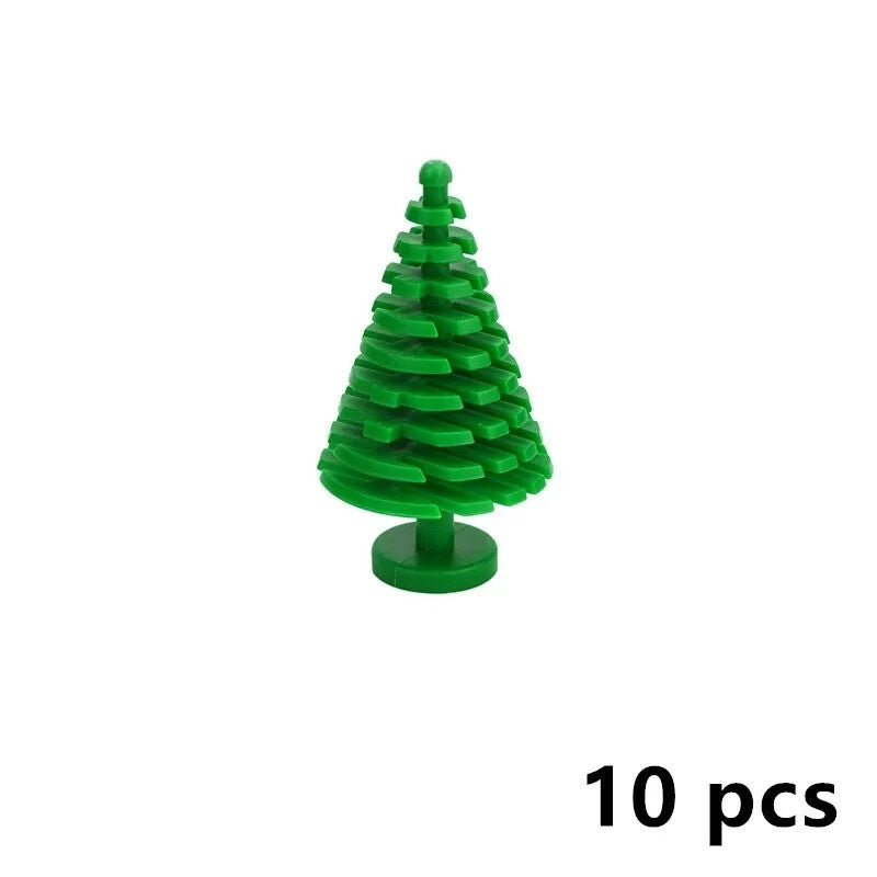 City Tree Green Bush Garden MOC Flower Grass for Lego Building Blocks Sets DIY