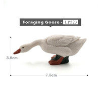 1pc Simulation Chicken Duck Goose Figurine Animal Miniature Art Toy Figure Doll