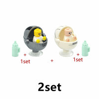 City Baby Stroller Furniture Baby Carriage for Lego Building Blocks Sets DIY