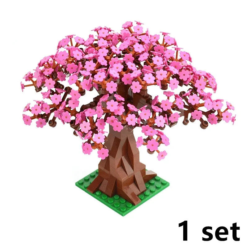 City Tree Green Bush Garden MOC Flower Grass for Lego Building Blocks Sets DIY