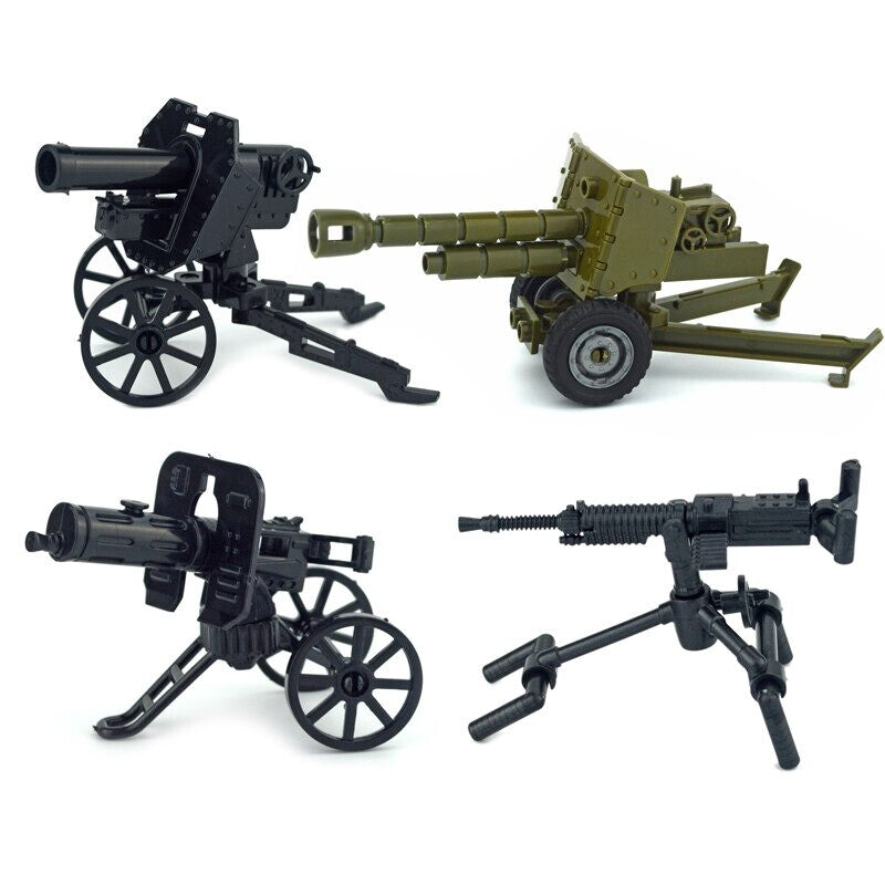 Military Weapon Gun Rifle Pistol Mortar SUV Motorcycle Building Blocks Toy DIY