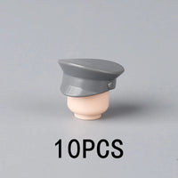 10pcs Military Soldier Trooper Helmet Hat Mask For LEGO Building Block Brick Toy