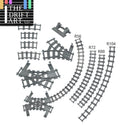 Train Rail Curve Fork Tracks R56 R72 R88  for Lego Kit Train Building Blocks Set