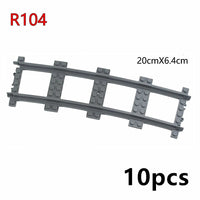 Train Rail Curve Fork Tracks R56 R72 R88  for Lego Kit Train Building Blocks Set