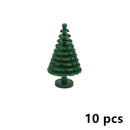 City Tree Green Bush Garden MOC Flower Grass for Lego Building Blocks Sets DIY