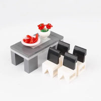 MOC City House Furniture Piano TV Sofa Parts for Lego Sets Building Blocks Set