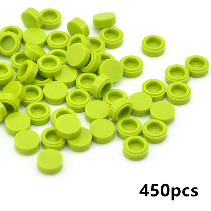 450pcs Round 1x1 Flat Studs 98138 for Lego MOC Building Blocks Brick Toy DIY