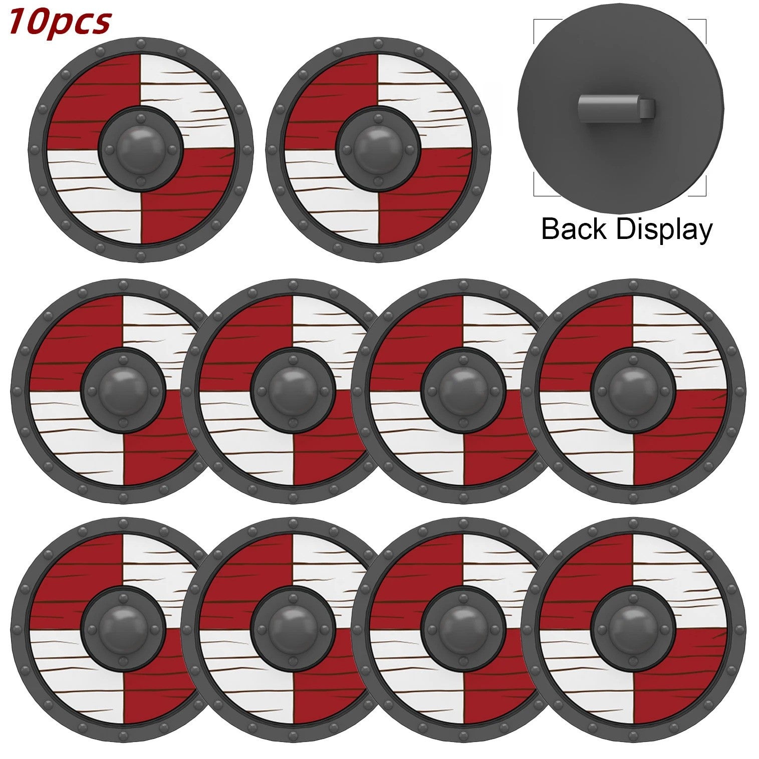 Medieval Military Knights Shields Middle Age For LEGO Building Blocks Brick Toy