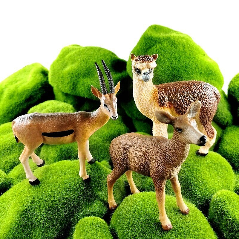 1pc Wolf Deer Leopard Alpaca Koala Antelope Animal Miniature Art Toy Figure Doll