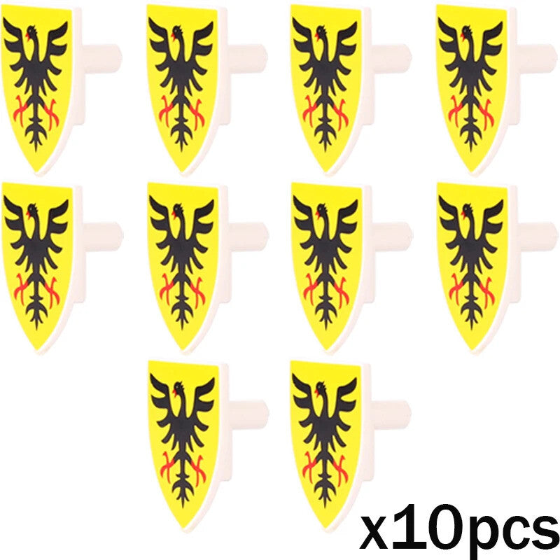 Medieval Military Army Soldier Shield Helmet For LEGO Building Blocks Brick Toy