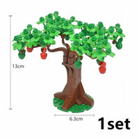 City Tree Green Bush Garden MOC Flower Grass for Lego Building Blocks Sets DIY