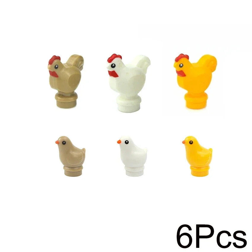 City Animals Cute Dog Sheep Chicken goat pig Cow for LEGO Building Blocks Sets