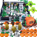MOC Ghost Head Halloween Green Evil Spirits Pumpkin For LEGO Building Blocks Set