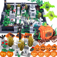 MOC Ghost Head Halloween Green Evil Spirits Pumpkin For LEGO Building Blocks Set
