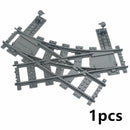 Train Rail Curve Fork Tracks R56 R72 R88  for Lego Kit Train Building Blocks Set