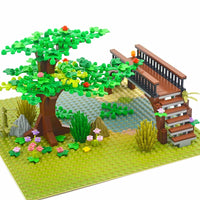 City Tree Green Bush Garden MOC Flower Grass for Lego Building Blocks Sets DIY