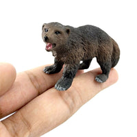 1pc Badger Wolverine Anteater Beaver Animal Miniature Art Toy Figure Doll DIY