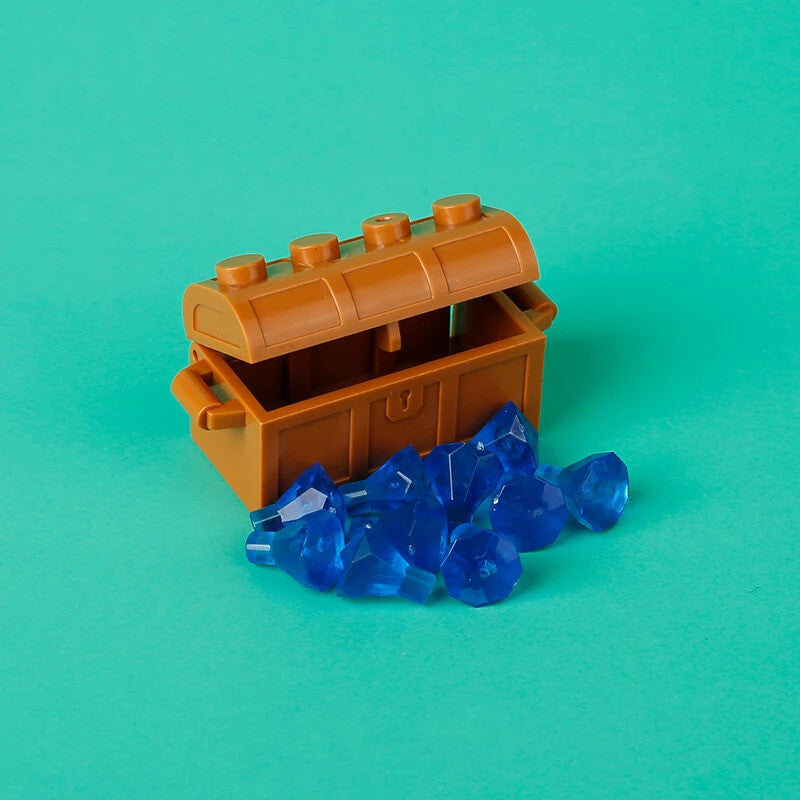 Treasure Pirate Map MOC Jewels Gold Ore Silver For Lego Building Block Brick Set