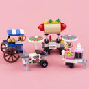 MOC City Food Stall Call Box Street Trolley for Lego Sets Building Blocks Set