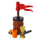 MOC Notice Board Bonfire Stove Medieval Town Street For LEGO Building Blocks Set