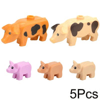 City Animals Cute Dog Sheep Chicken goat pig Cow for LEGO Building Blocks Sets