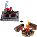 MOC Notice Board Bonfire Stove Medieval Town Street For LEGO Building Blocks Set