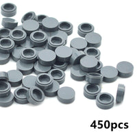 450pcs Round 1x1 Flat Studs 98138 for Lego MOC Building Blocks Brick Toy DIY