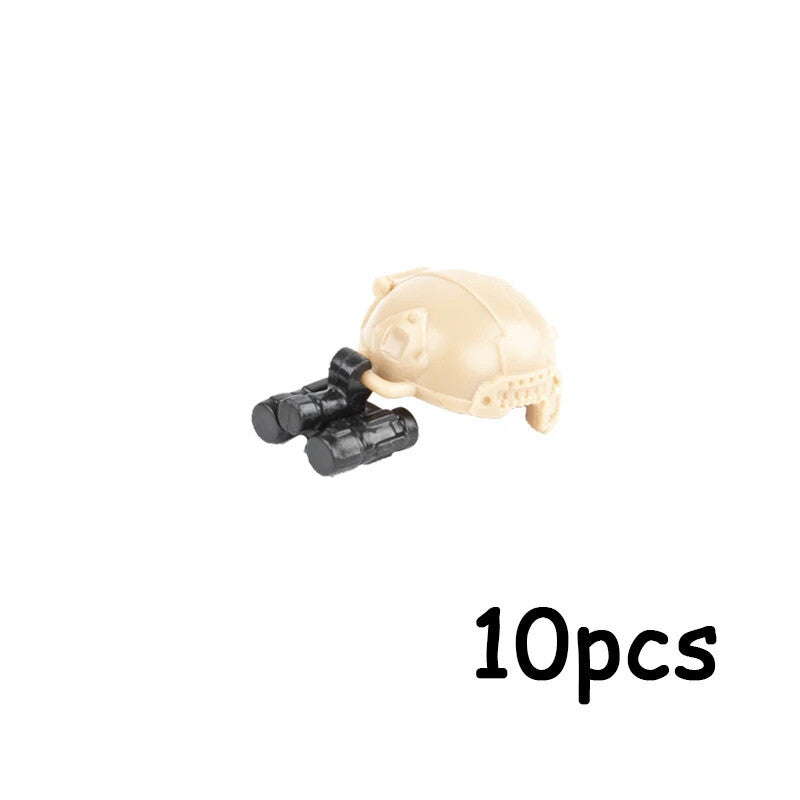 10pcs Military Soldier Trooper Helmet Hat Mask For LEGO Building Block Brick Toy