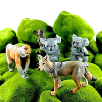 1pc Wolf Deer Leopard Alpaca Koala Antelope Animal Miniature Art Toy Figure Doll